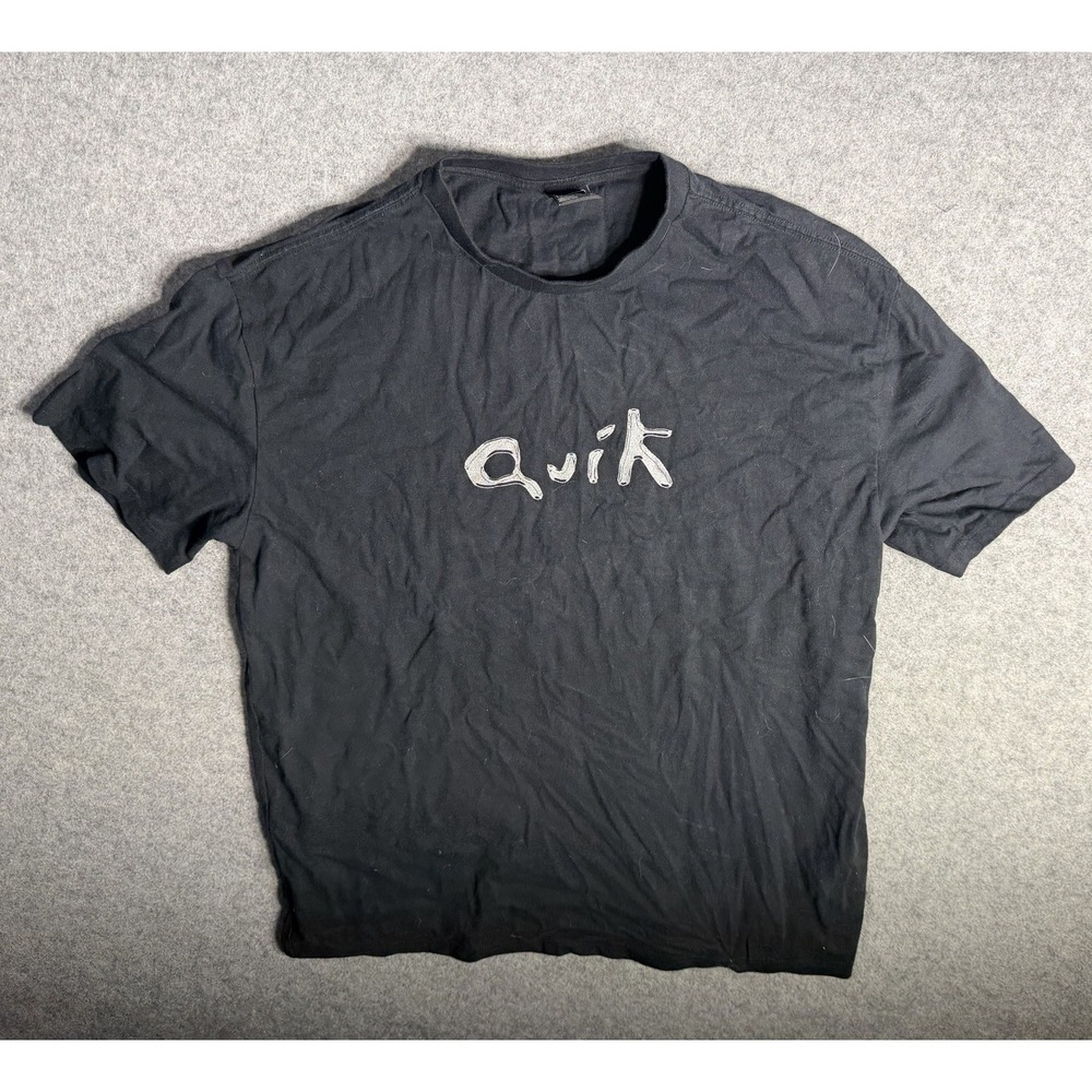 Quiksilver Quik Logo T Shirt Mens XXL Black Surf Skate Y2K Graphic Tee